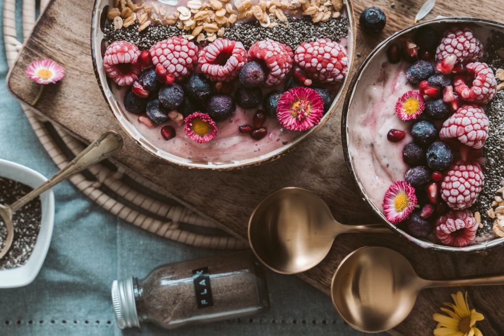 Health homepage category granola and berries